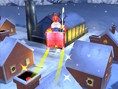 Weihnachtsmann verteilt Geschenke